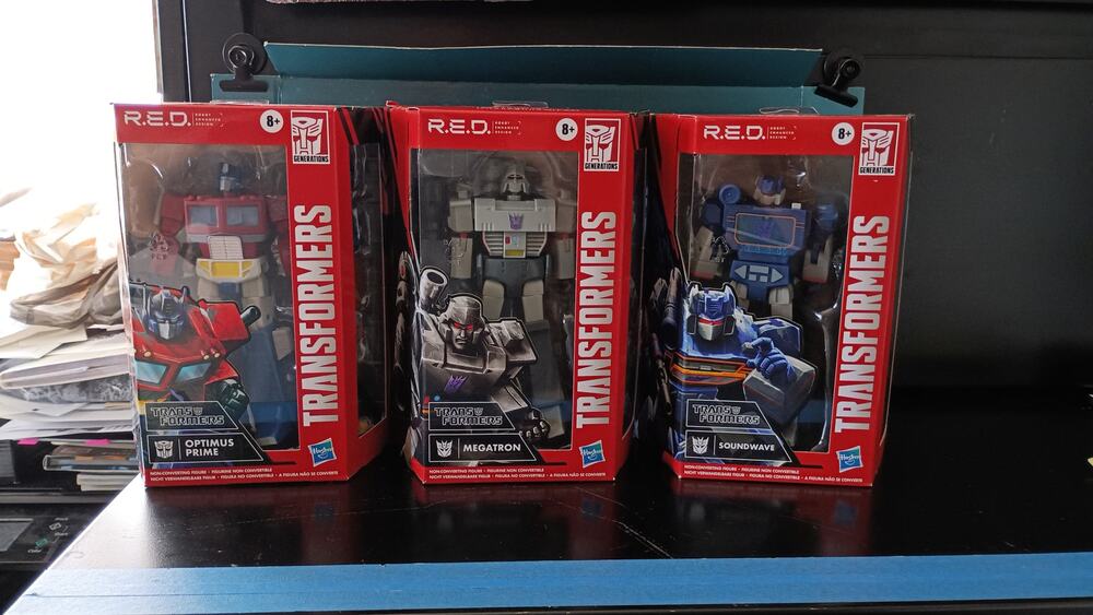 Copied - Transformers RED Line 3pk Optimus Megatron Soundwave NIB Sealed